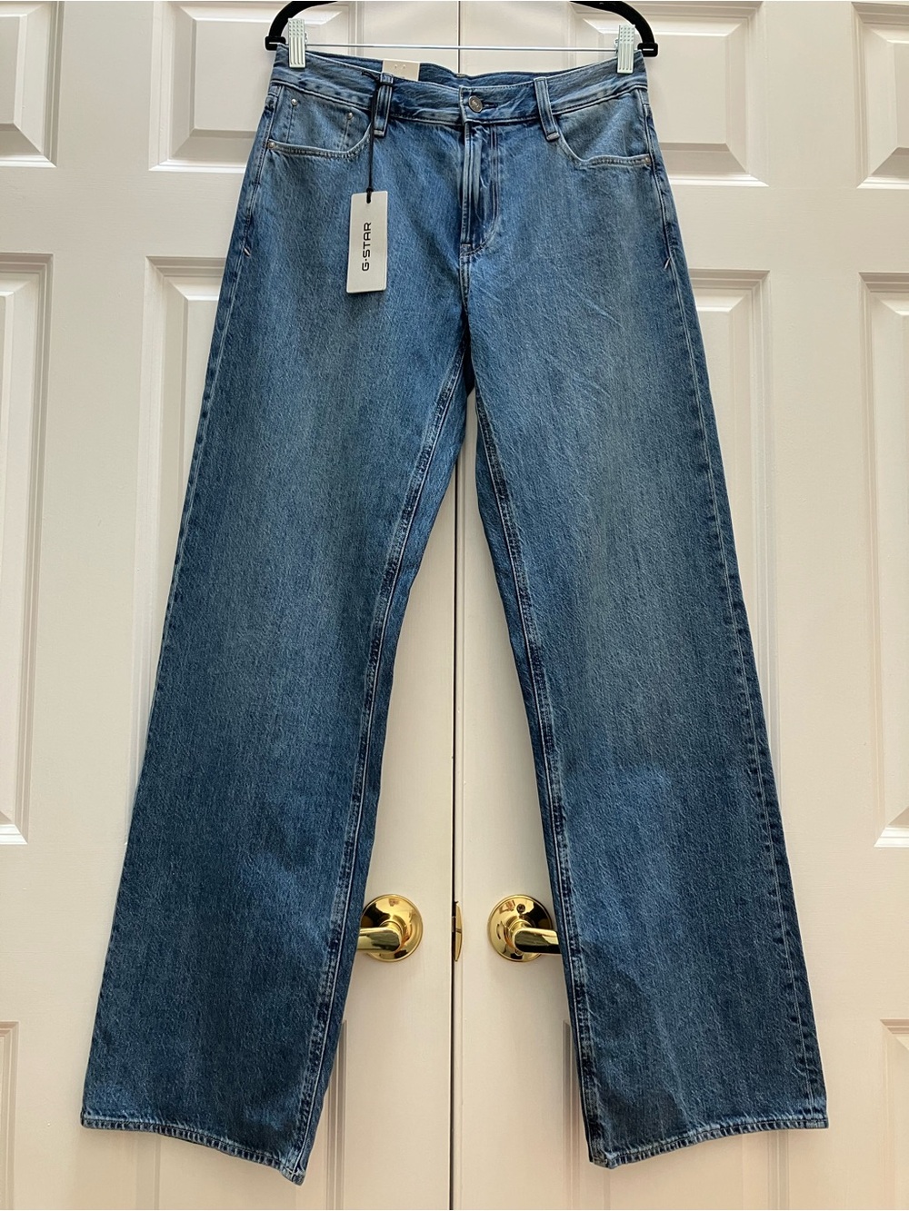 NWT G-Star Raw Originals Judee Low Waist Loose Jeans Faded Blue Glacier 27 x 34